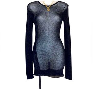 Helmut Lang  Crepe Drawstring Sweater